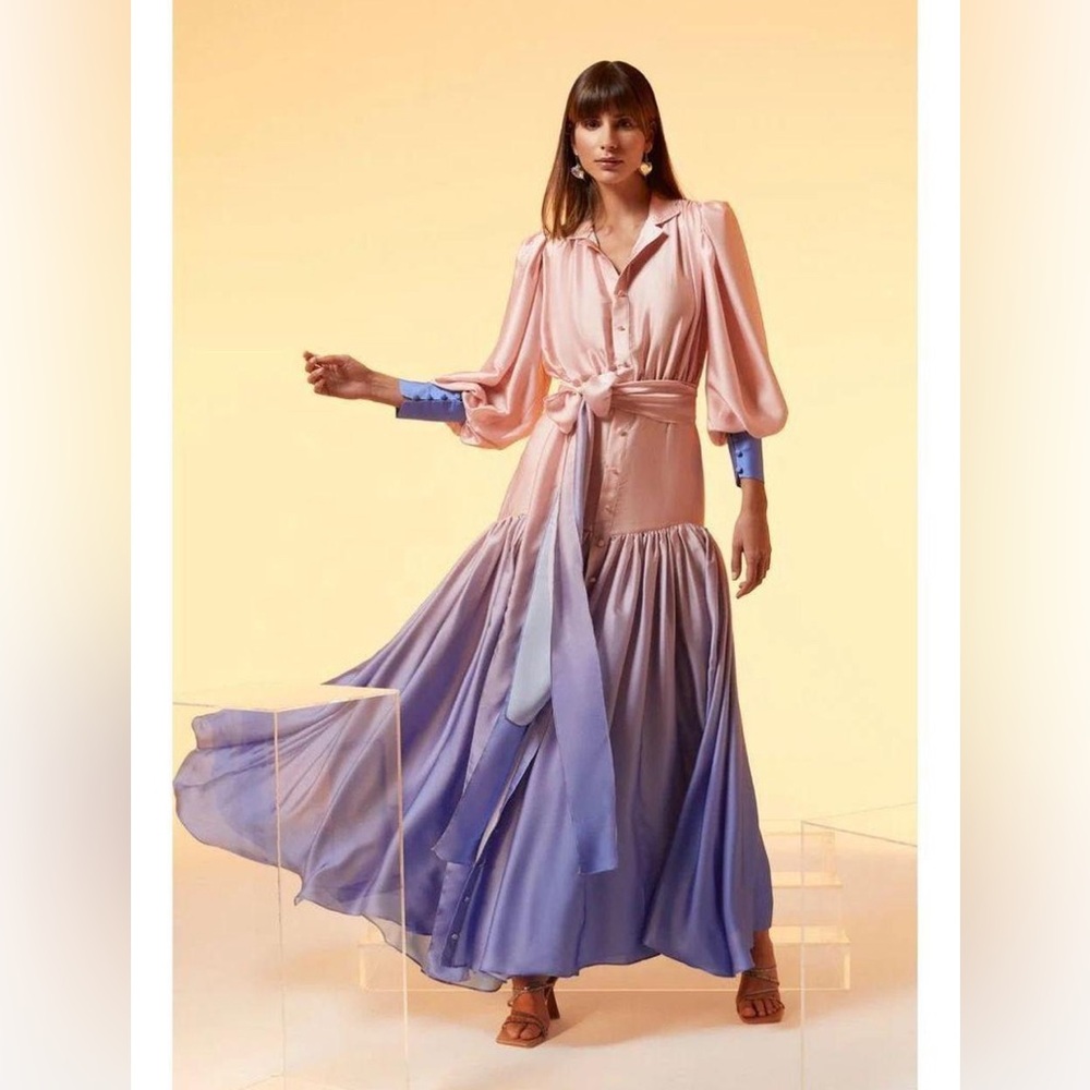Pink and Purple Ombré Maxi Sundress